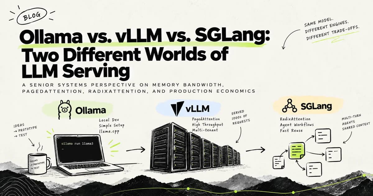 Ollama vs. vLLM vs. SGLang: Two Different Worlds of LLM Serving